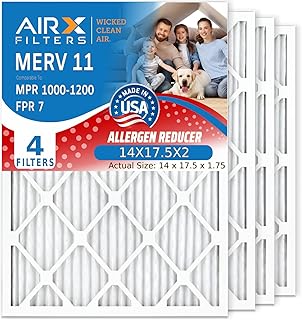 AIRX FILTERS WICKED CLEAN AIR. 14X17.5X2 Air Filter MERV 11 Compatible with The Updated Style Honeywell DR90 & DR120 Filter