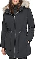 Vista 2 de DKNY Women's Faux Fur Trim Hooded Anorak Jacket