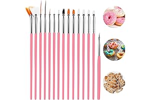 15-Piece Food-Safe Cake Painting Brushes
