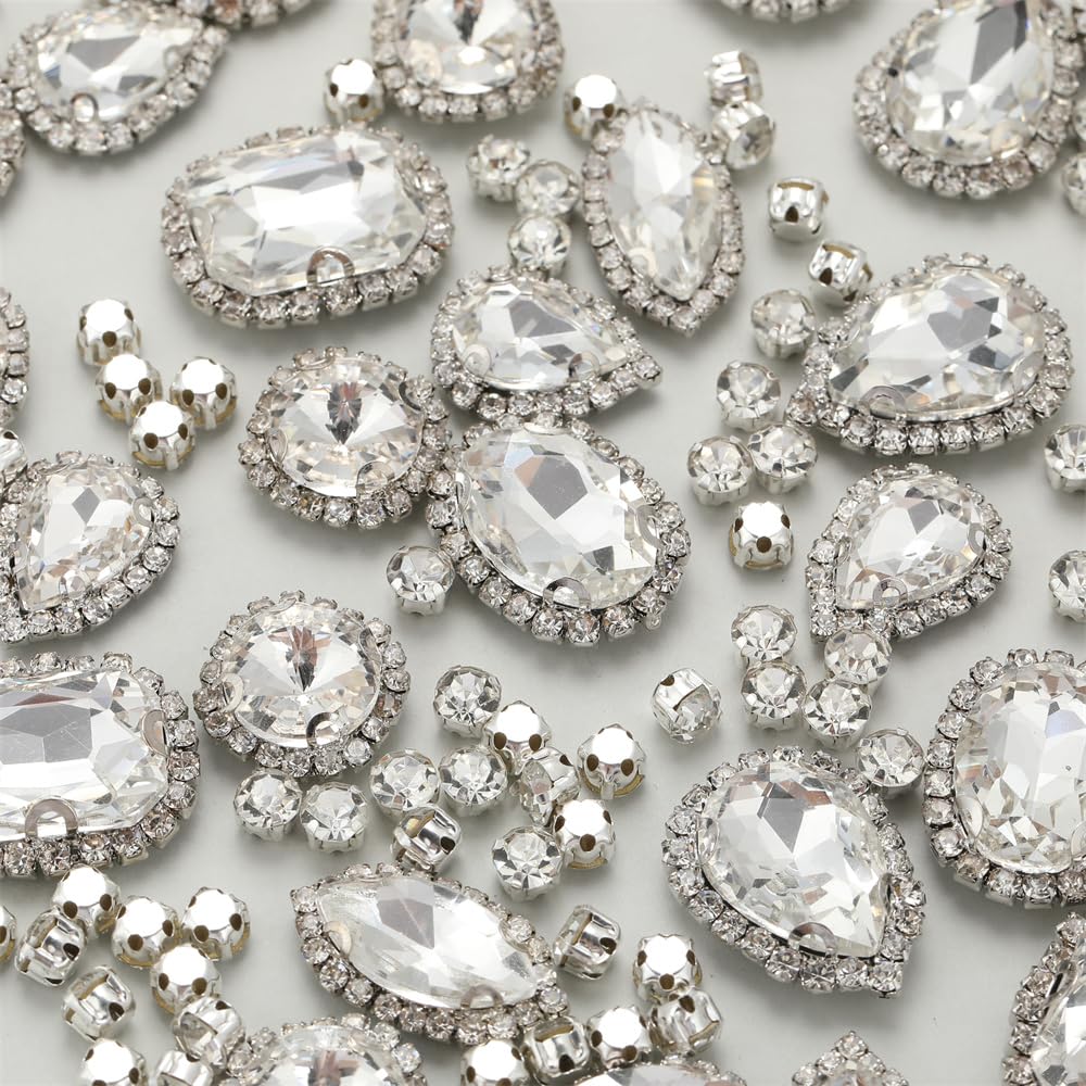 Evita caídas de pedrería con diamantes para coser en ropa y disfraces, kit de 130 piezas