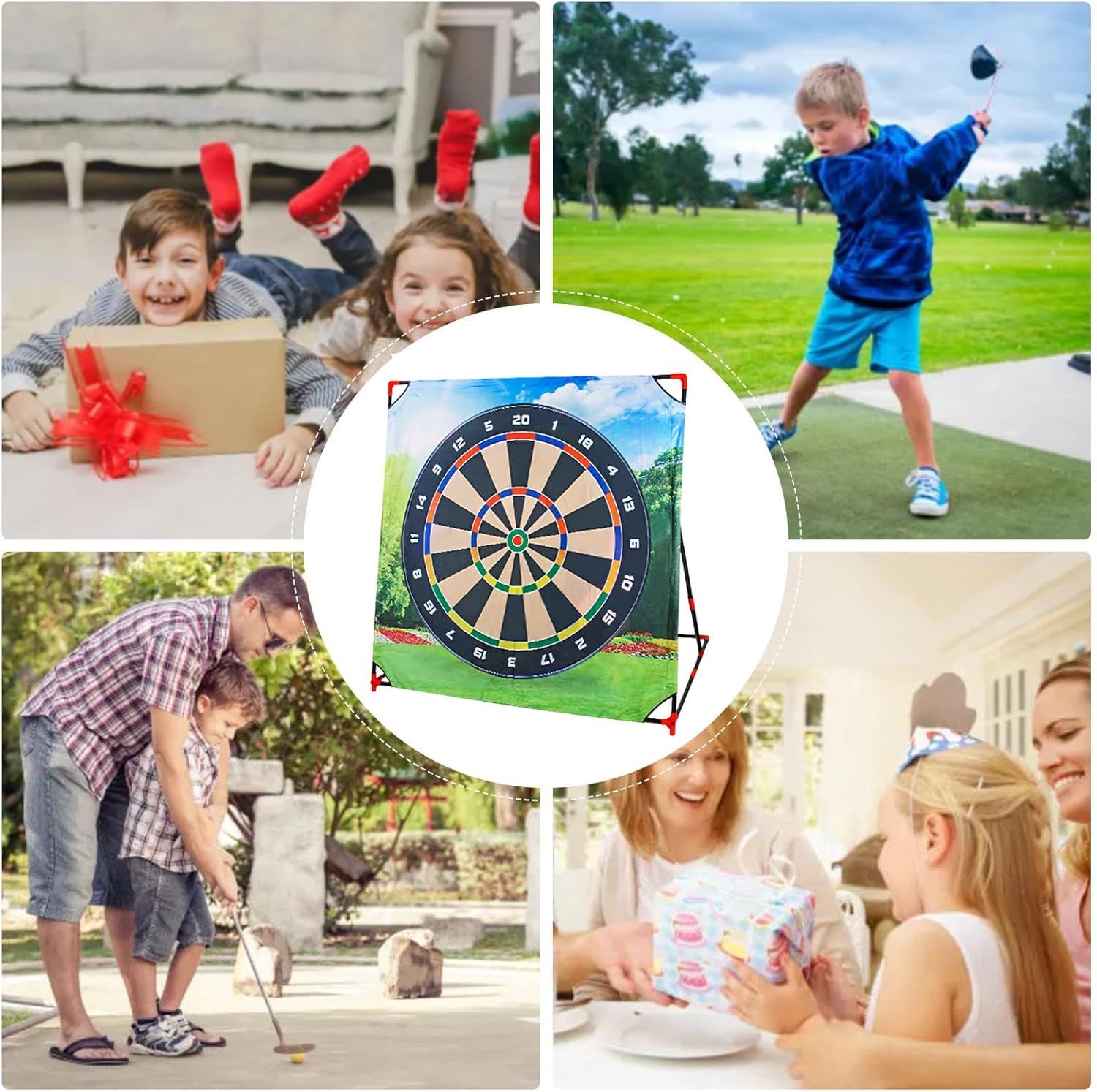 Backyard Golf Game | Battle Game Set with Golf Chip Mat - Outdoor Interactive Sports Toys For Training & Family In The Garden For In And For Kids