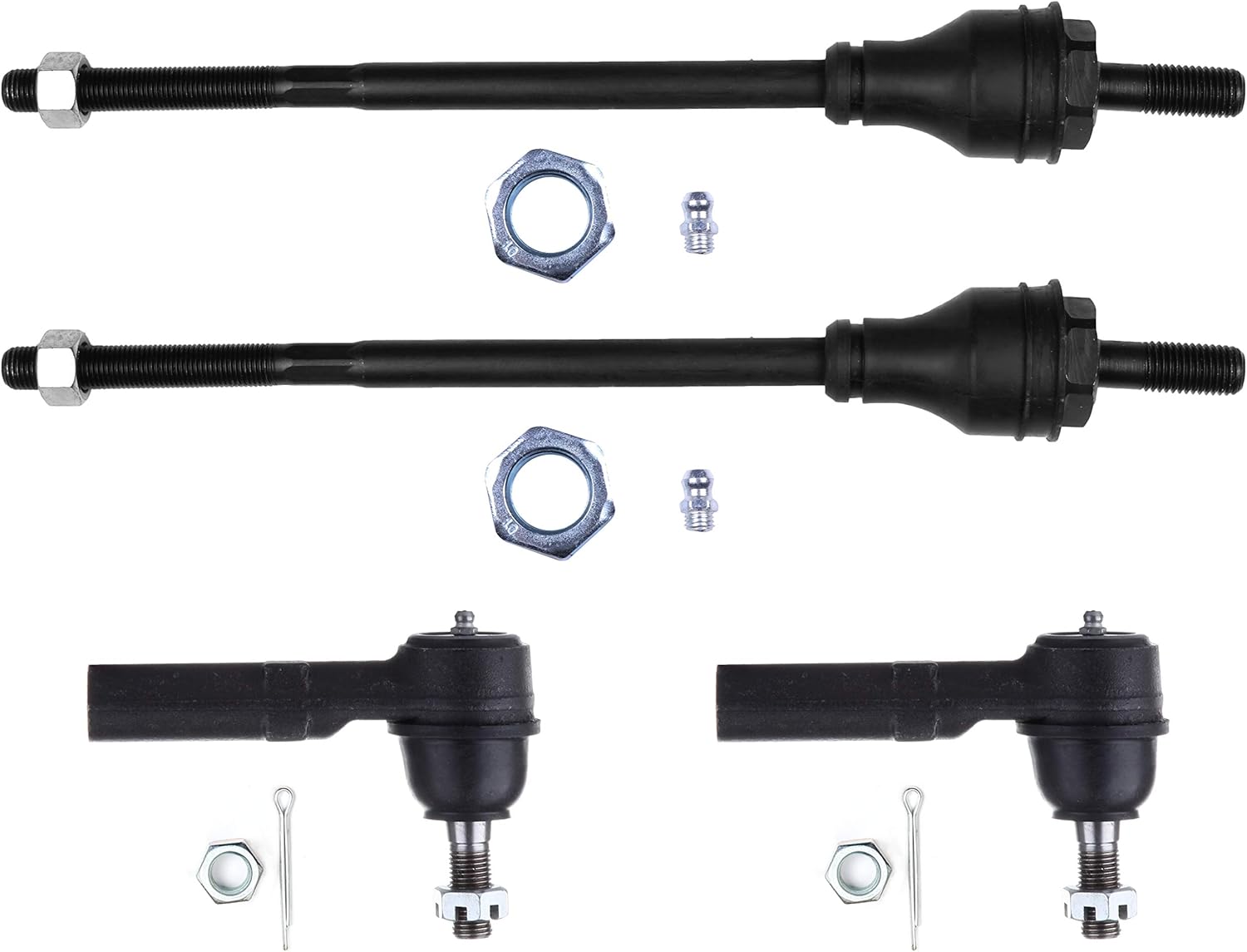 OCPTY - New 4-Piece Inner Tie Rod End Outer Tie Rod End fit 2003-2010 For Chevy Express 2500 2003-2010 For Chevy Express 3500 2003-2010 For GMC Savana 2500 2003-2010 For GMC Savana 3500