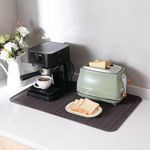 Miniatura 578 de Tapete de silicona para secado de platos para múltiples usos, fácil de limpiar, ecológico, resistente al calor, tapete de silicona para encimera