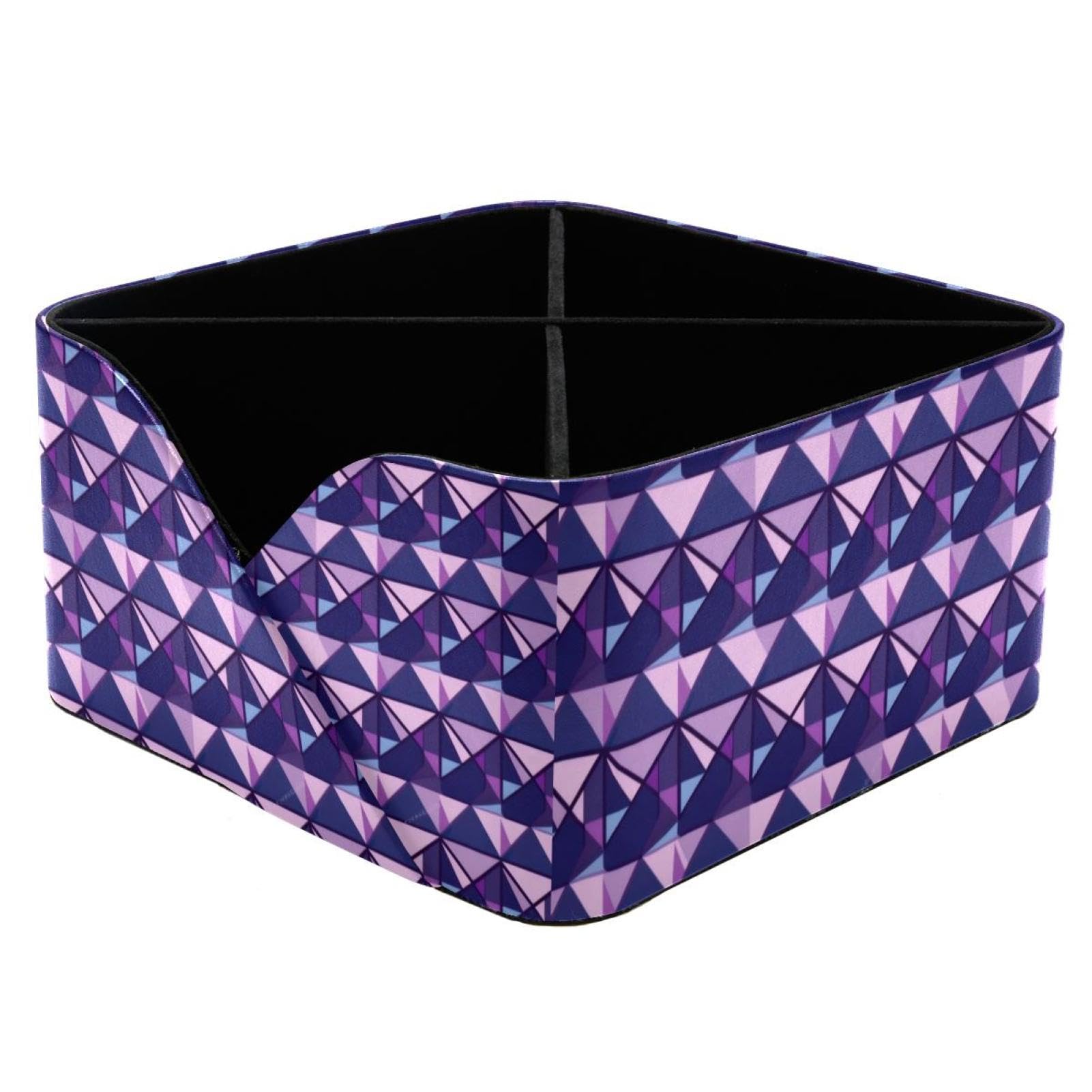 Boîte de rangement violet triangle pour trier les pinceaux et éviter le désordre du maquillage