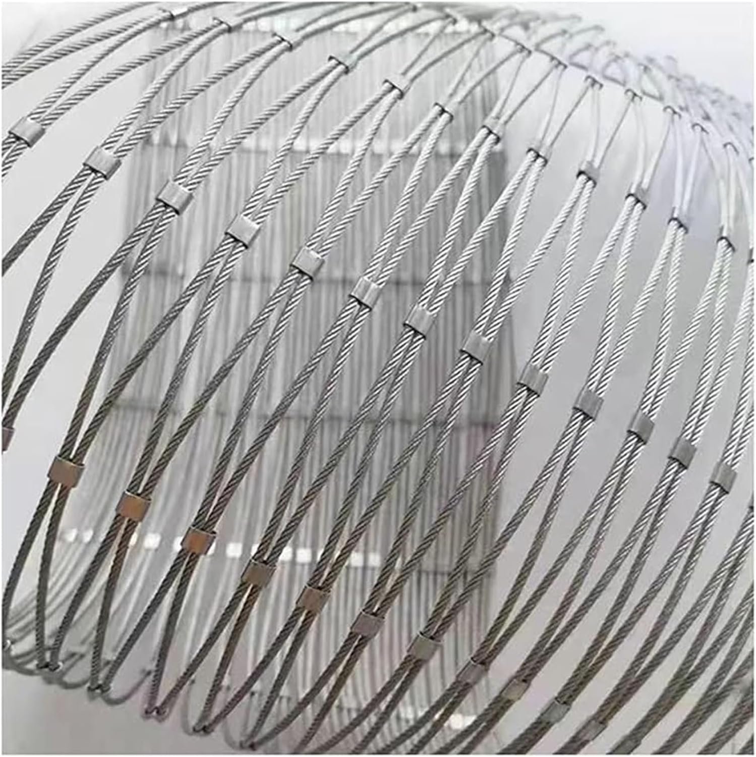 DIY Decorative Durable Deer Fencing Fall Prevention 304 Stainless Steel Railing Construction System Safety Woven Wire Mesh X-Type Mesh(13.1x26.2ft(4x8m))