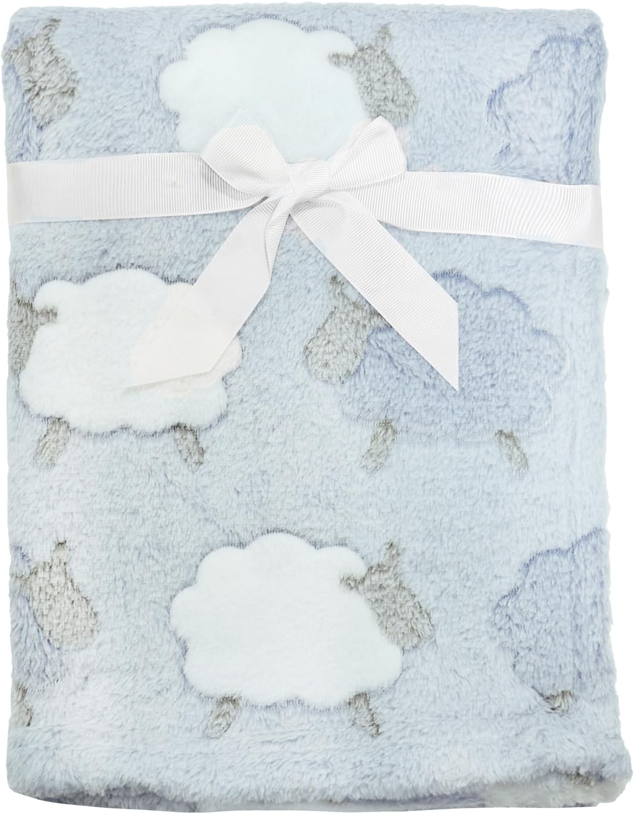 E&A Distribution Limited Baby Blanket for Newborn Soft Fleece Baby Blanket in Grey and Blue