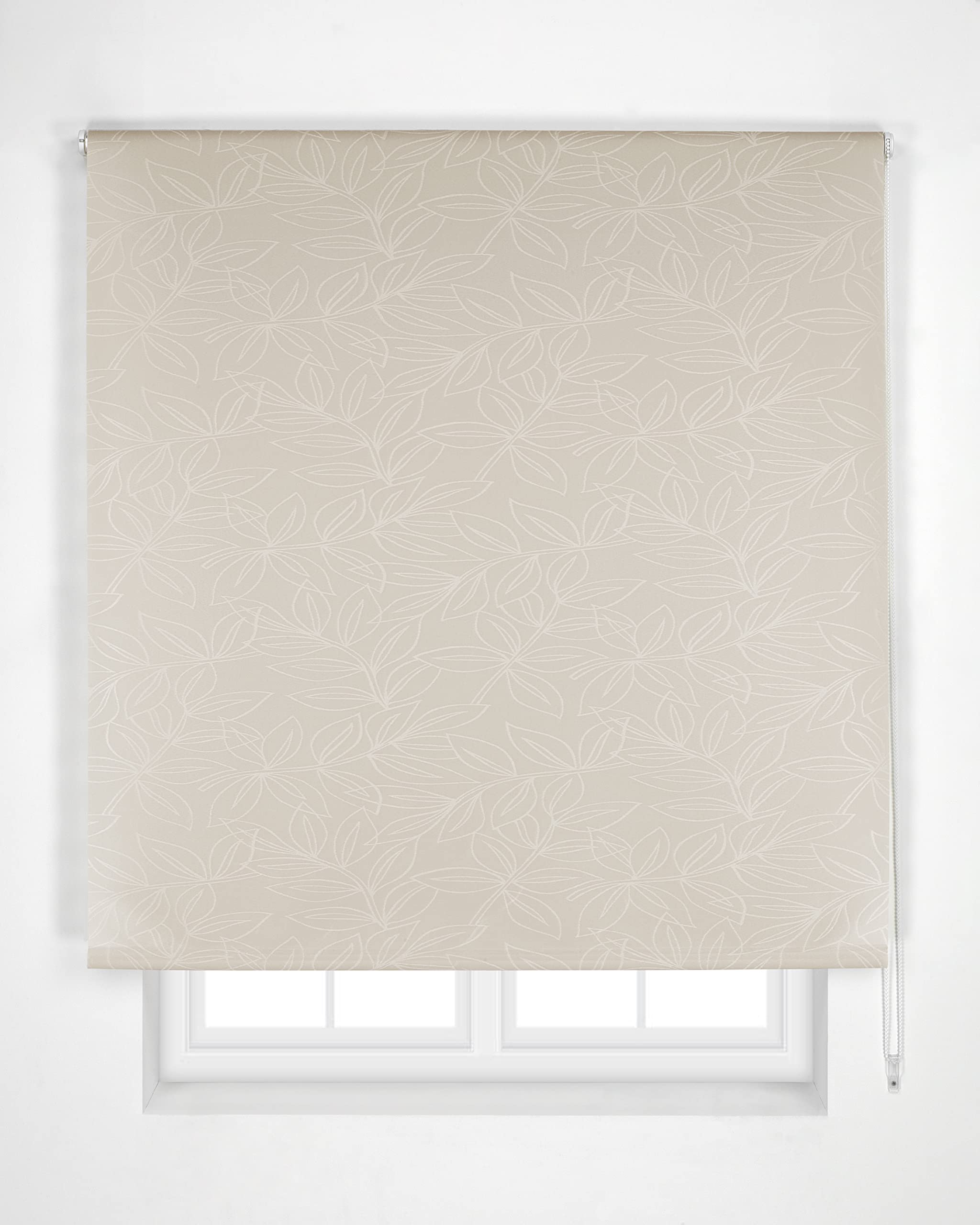 Estoralis Selene | Estor Enrollable Diseño Moderno | Translúcido Jacquard | Color Beige | 130 x 255 cm (Ancho/Alto) Tamaño Tela 127 x 250 cm | Estores para Ventanas y Puertas