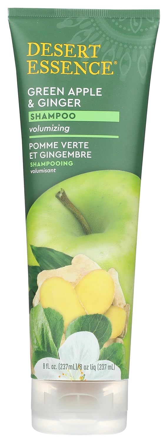 Desert Essence Organic Green Apple & Ginger Shampoo, 8oz-8 Ounces