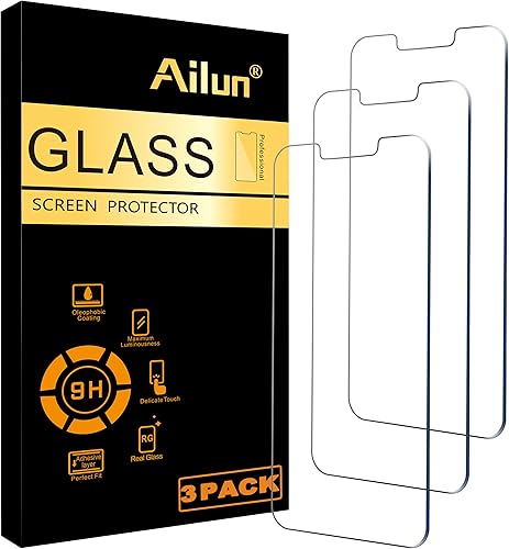 Miniatura 94 de Ailun - Protector de pantalla de cristal compatible con iPhone 12/iPhone, 12 Pro 2020 (6.1 pulgadas, 3 unidades). Vidrio templado amigable.