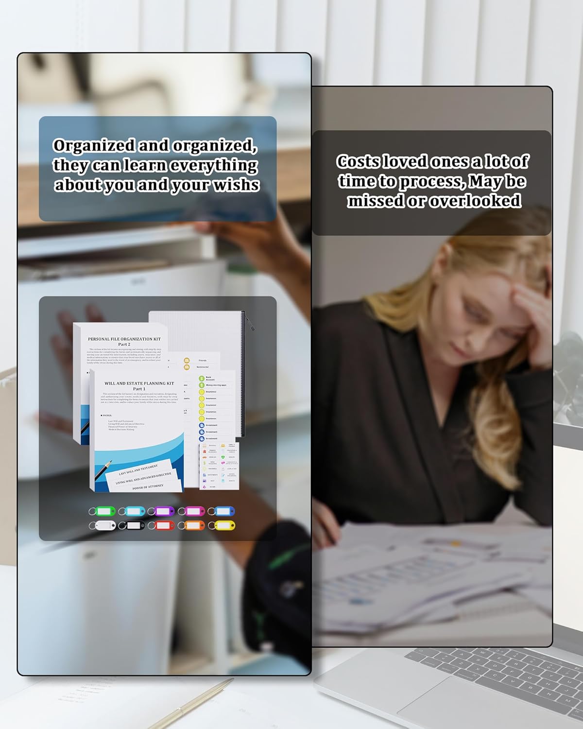 Estate Kit - Personal File Organization Kit and Estate Planning Kit, Systematic Organisation of Document Organizer and Planning, Detailed Instructions for Living Wills, Last Wills and testaments, POA - Image 6
