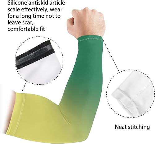 Vista 110 de CLOHOMIN Mangas de brazo para hombres y mujeres elásticas para cubrir tatuajes, manga deportiva refrescante para correr, ciclismo, baloncesto, fútbol