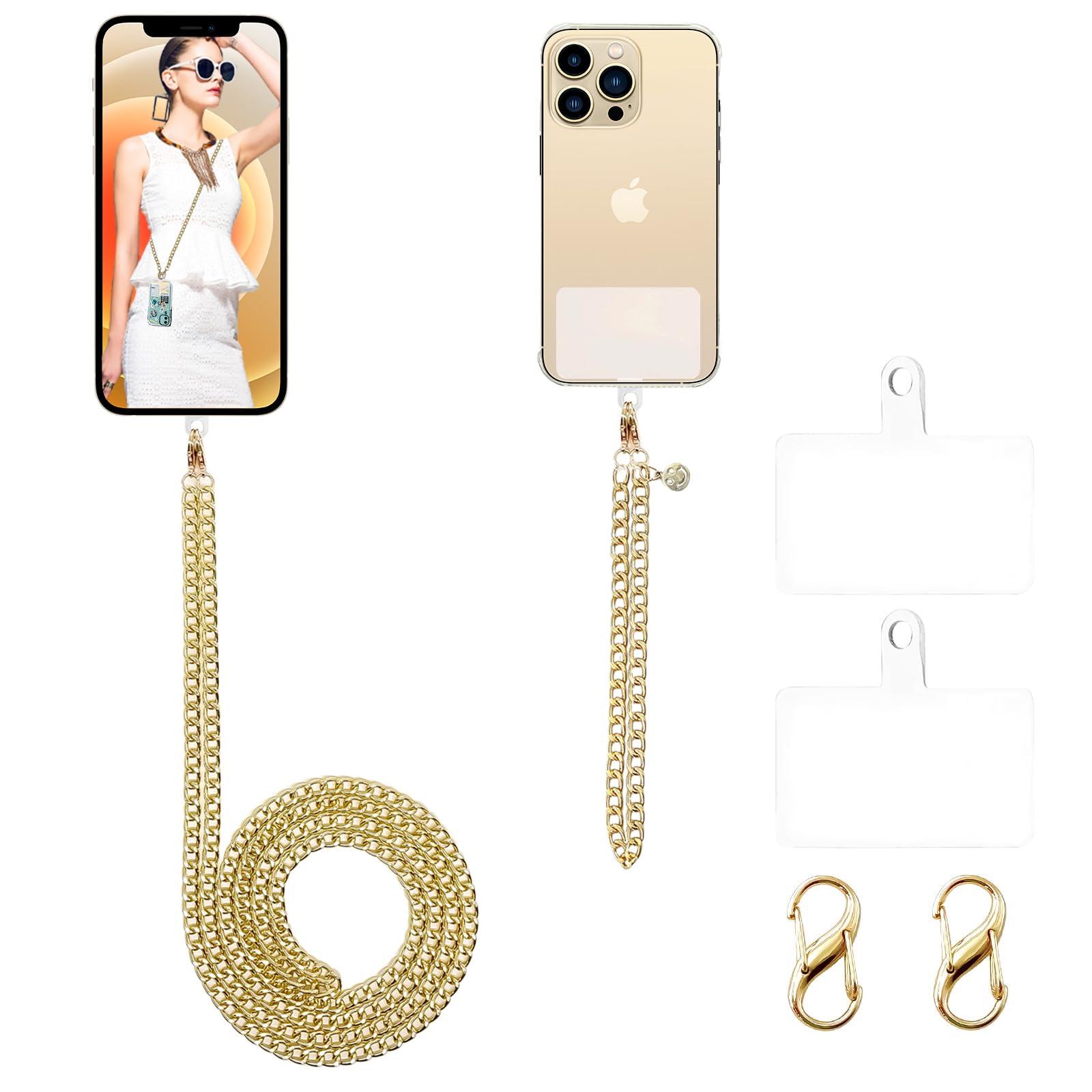 Amazon.com: BERITNI Crossbody Cell Phone Lanyard, 2 Pack Metal