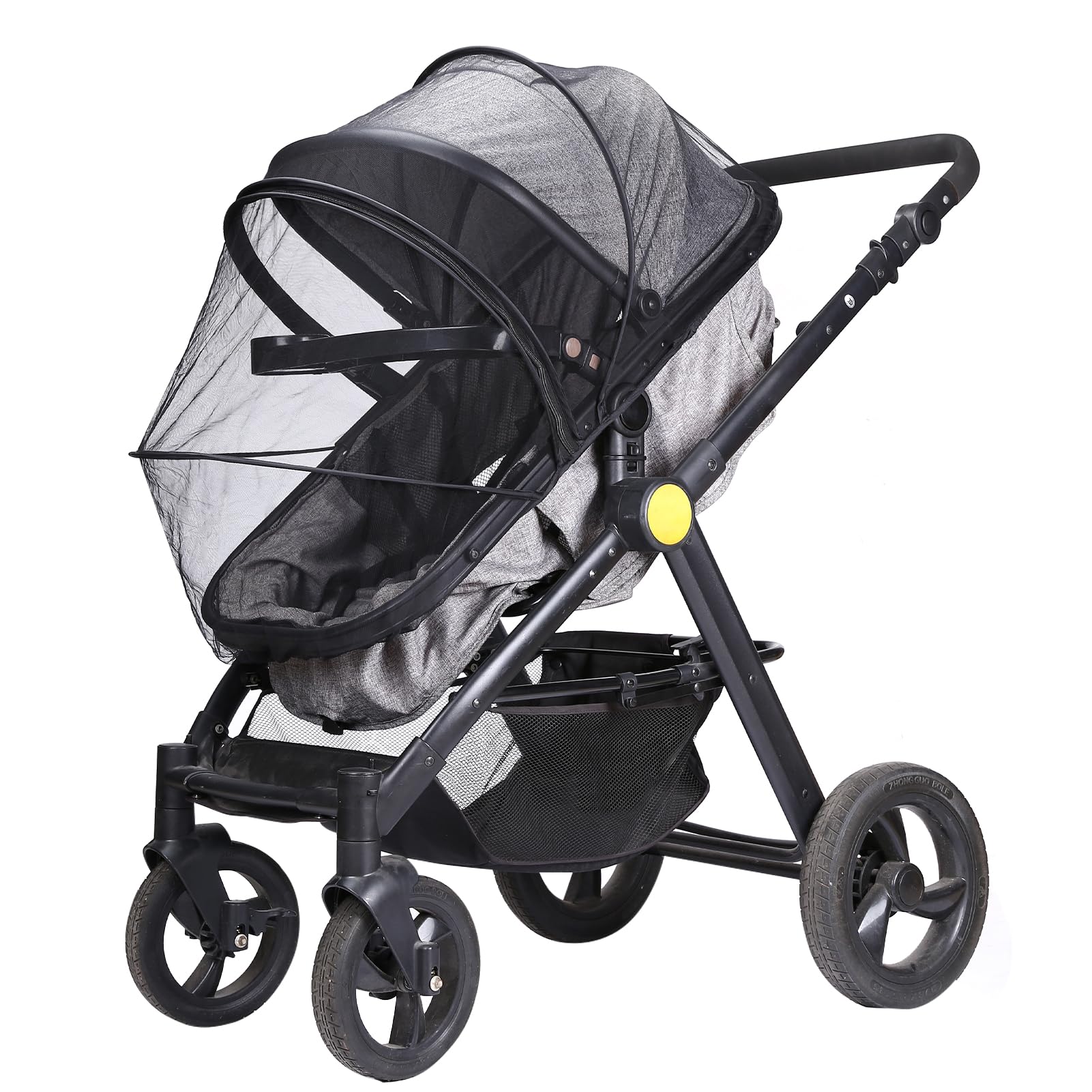 LIHAO Universal Mosquito Net for Stroller, Baby Bug Net with Two-Way Zippers & Storage Bag, Breathable & Foldable Mosquito Nets for Strollers,Car Seat