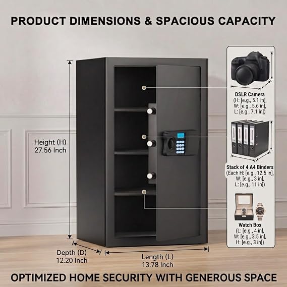 7.0 Cuft Large Fireproof Safe for Home