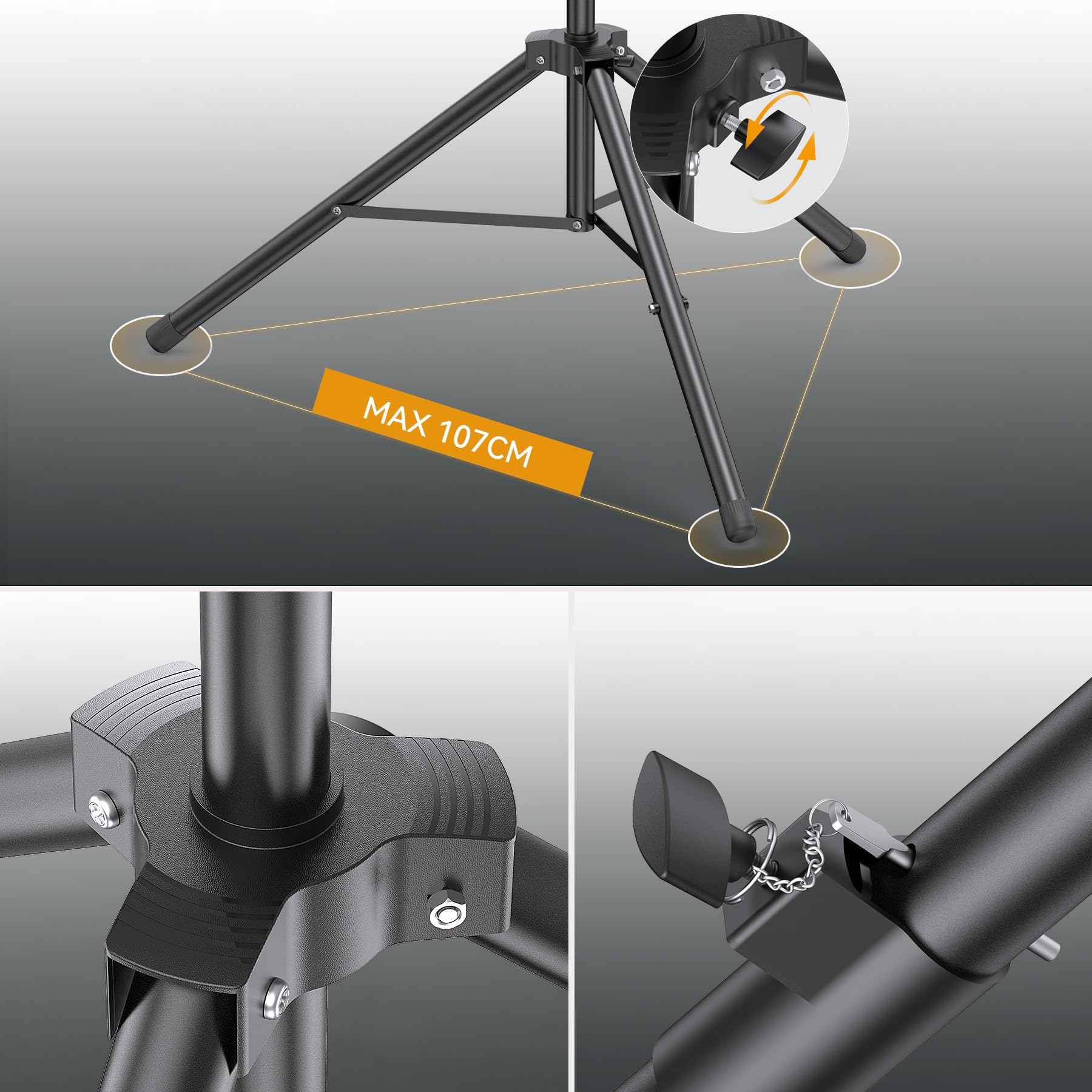 SOLLA Support Trépied Portable pour Cible de Fléchettes - Convient pour Cibles en Sisal et Électroniques (Cible Non Incluse)