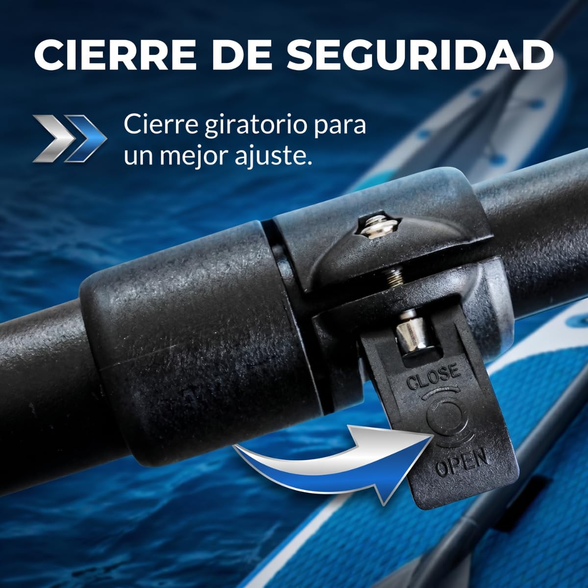 cavest Remo Paddle Surf Telescopico Ajustable, Remo De Paddle Surf Ligero Desmontable 3 Piezas.