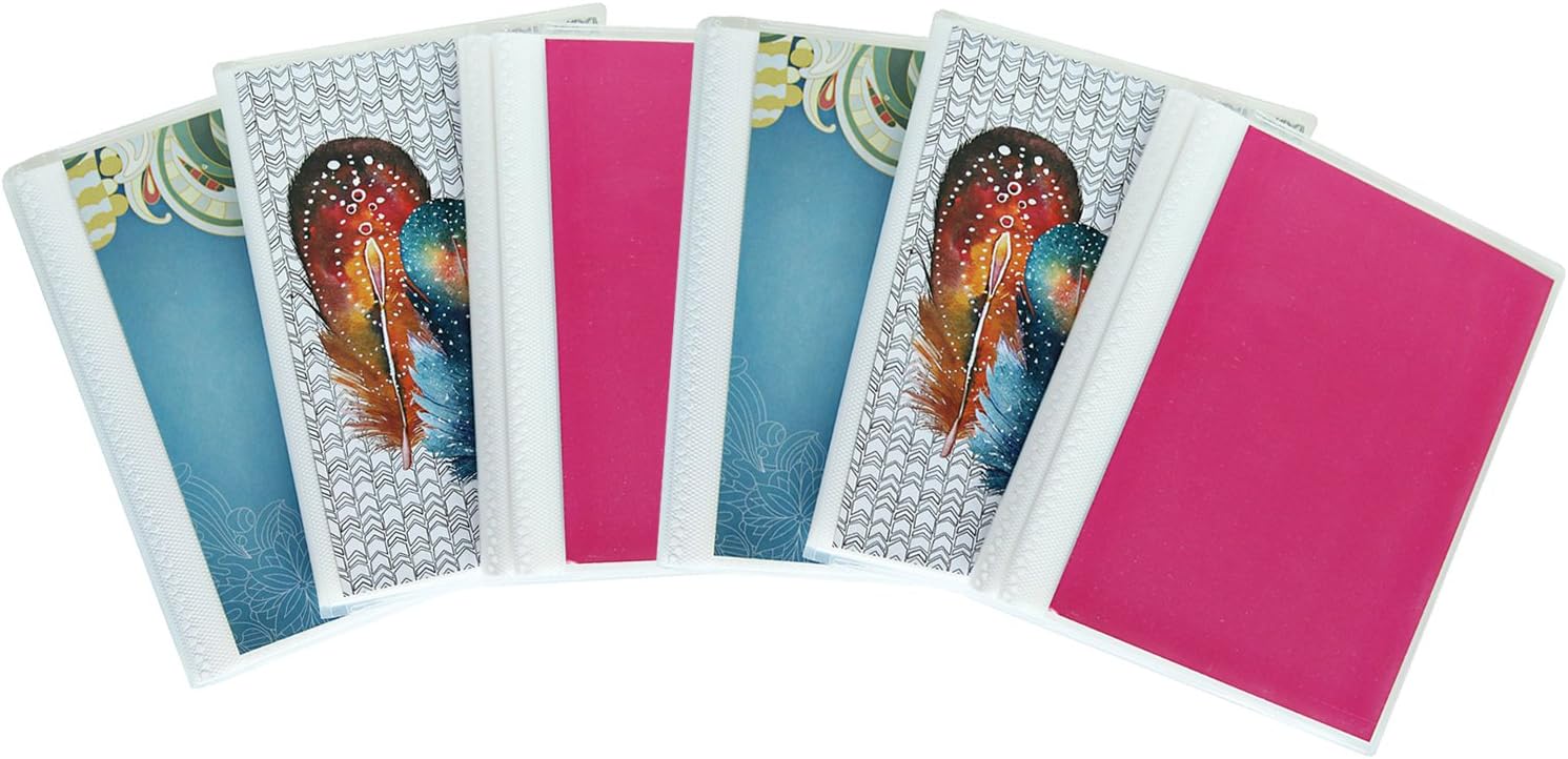 4 x 6 Photo Albums Pack of 6, Each Mini Album Holds Up to 48 Photos, Flexible Cover with Removable Cardstock Insert, Ideal for Travel, Organization, and Storage
