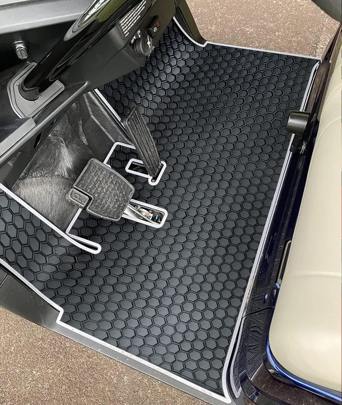 Matericuo Golf Cart Floor Liner Mat Full Coverage Custom