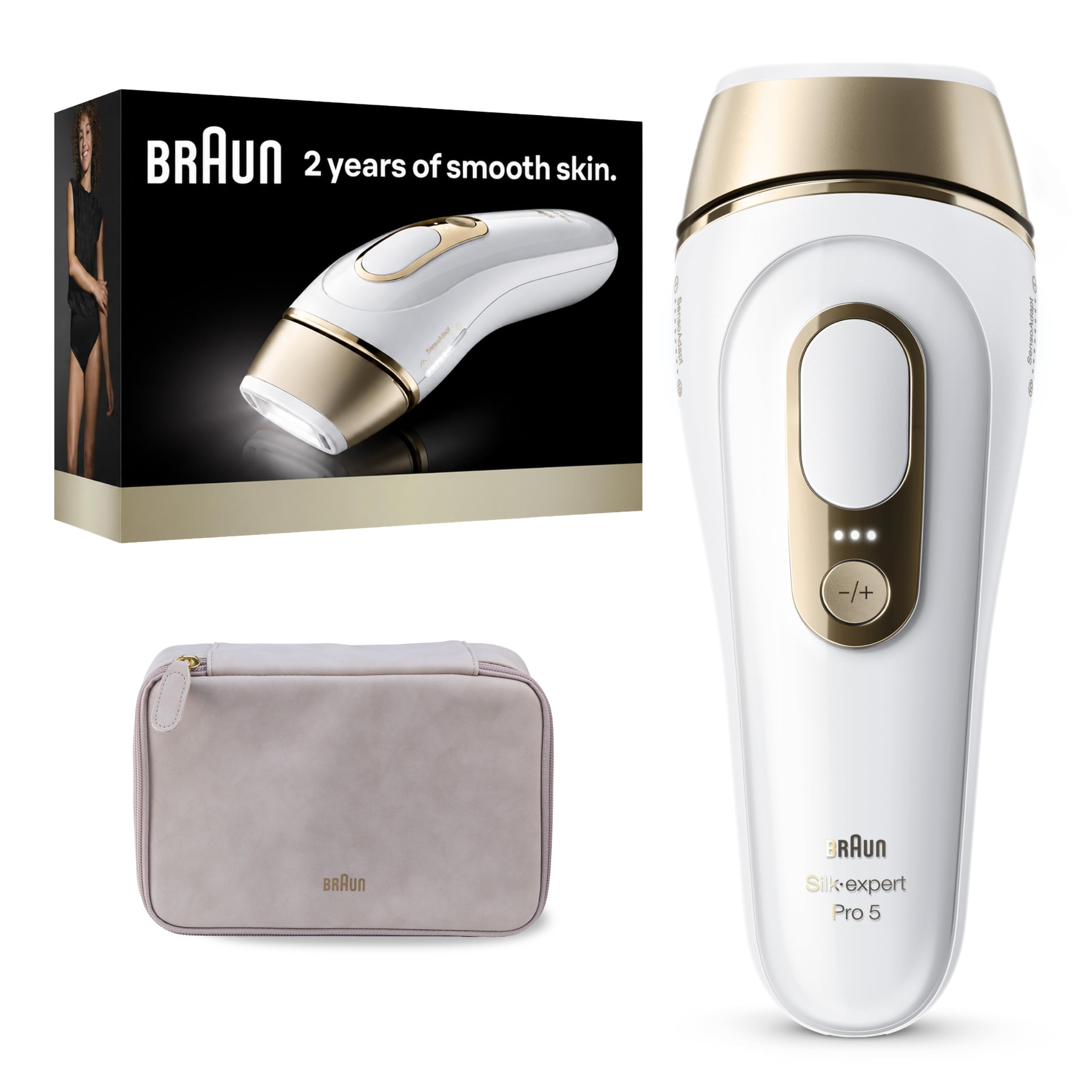 Braun IPL, Silk·Expert Pro 5, IPL Hair Removal for Women and Men, Permanent Laser Hair Reduction At-Home, 1 Head, IPL5100
