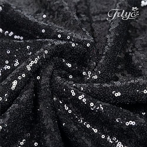 Miniatura 7 de Trlyc Mantel redondo de lentejuelas  Mantel rojo brillante de 72 pulgadas para fiestas, bodas, baby shower