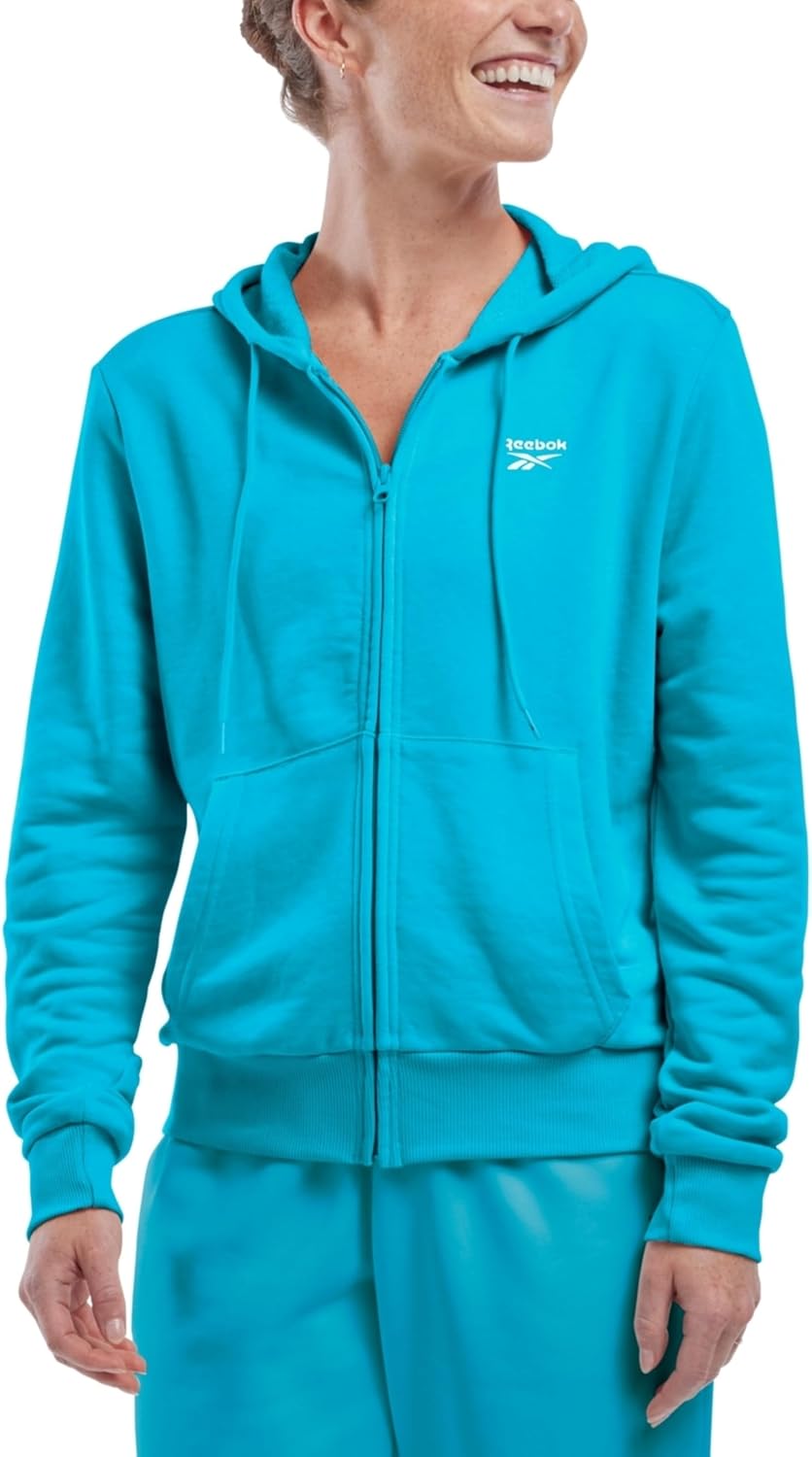 Reebok womens Identity Small Logo French Terry Full-zip