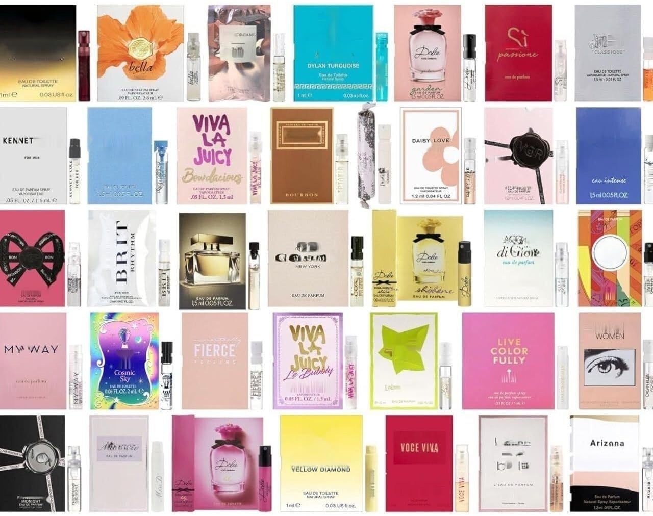 Generic 12 Top Selling Designer Perfume Sample Vial Discovery Set - Women's Fragrance Sampler Set with 12 Random Vials