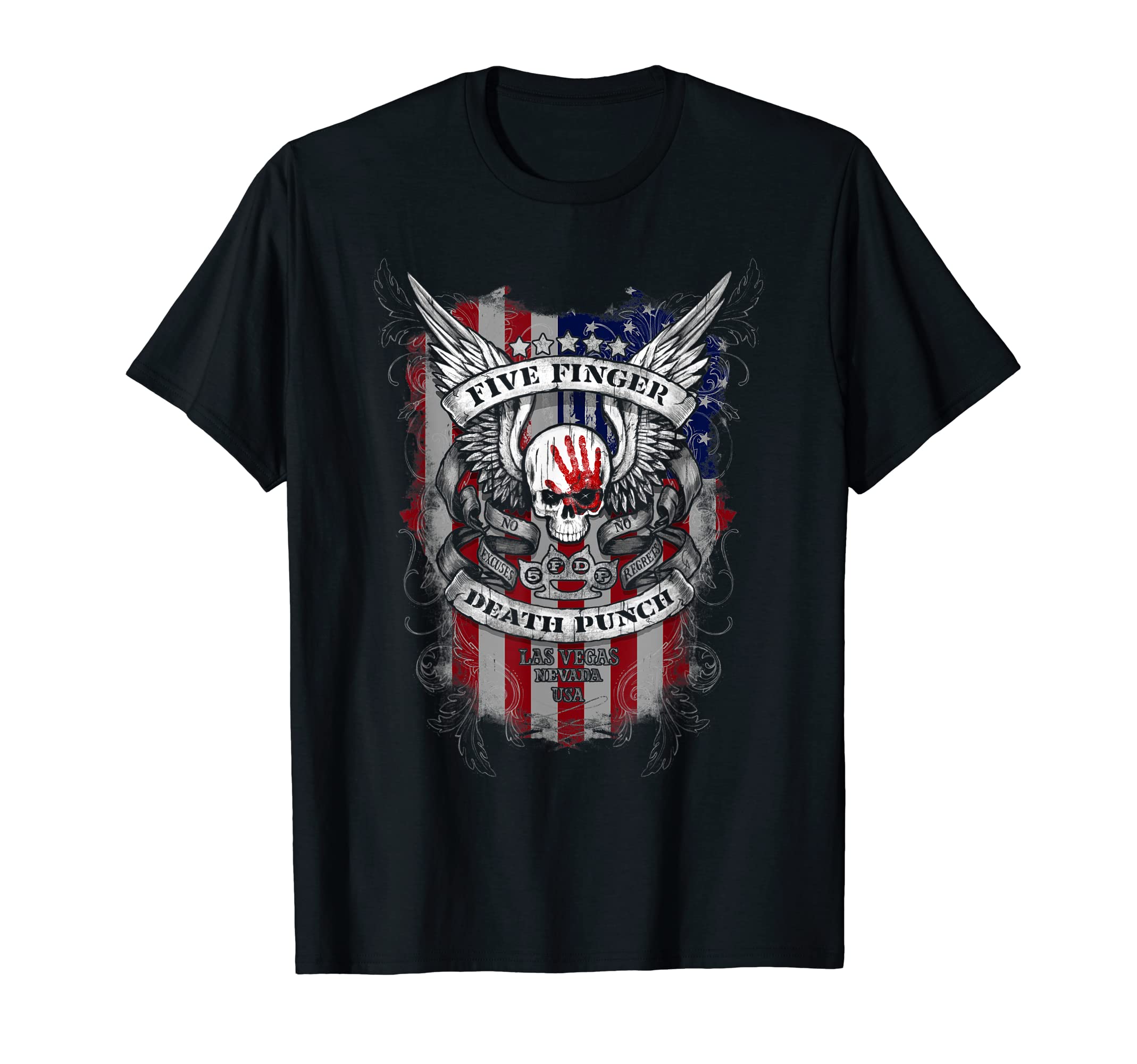 5FDP - No Regrets Stars & Stripes American Flag T-Shirt
