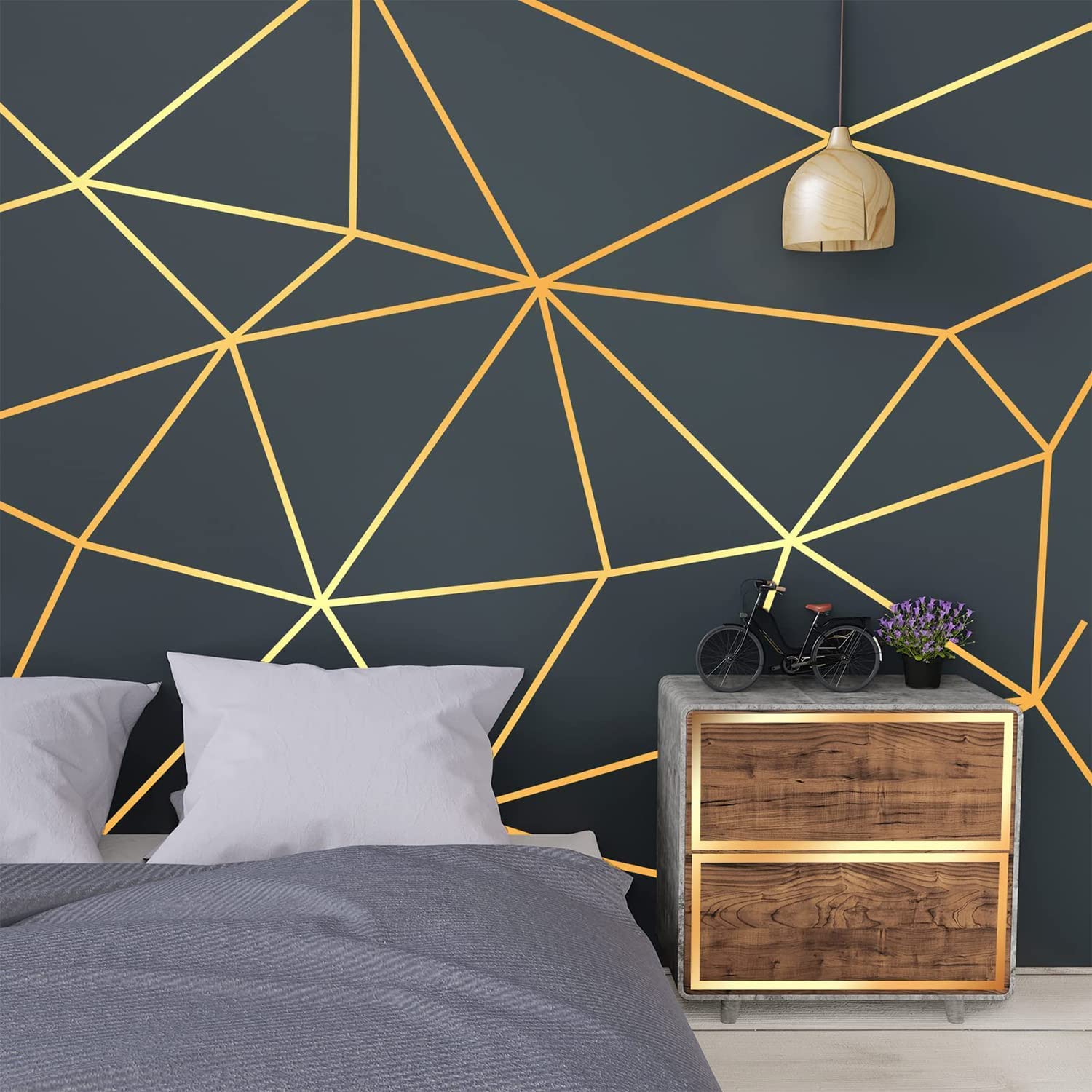 Chavda 50 Meters Golden Tape for Wall Decoration Tiles Gap Waterproof Filling Sticker Tile Stickers Waterproof for Home Wall and Floor Decor (1CM Wide, Gold) 4
