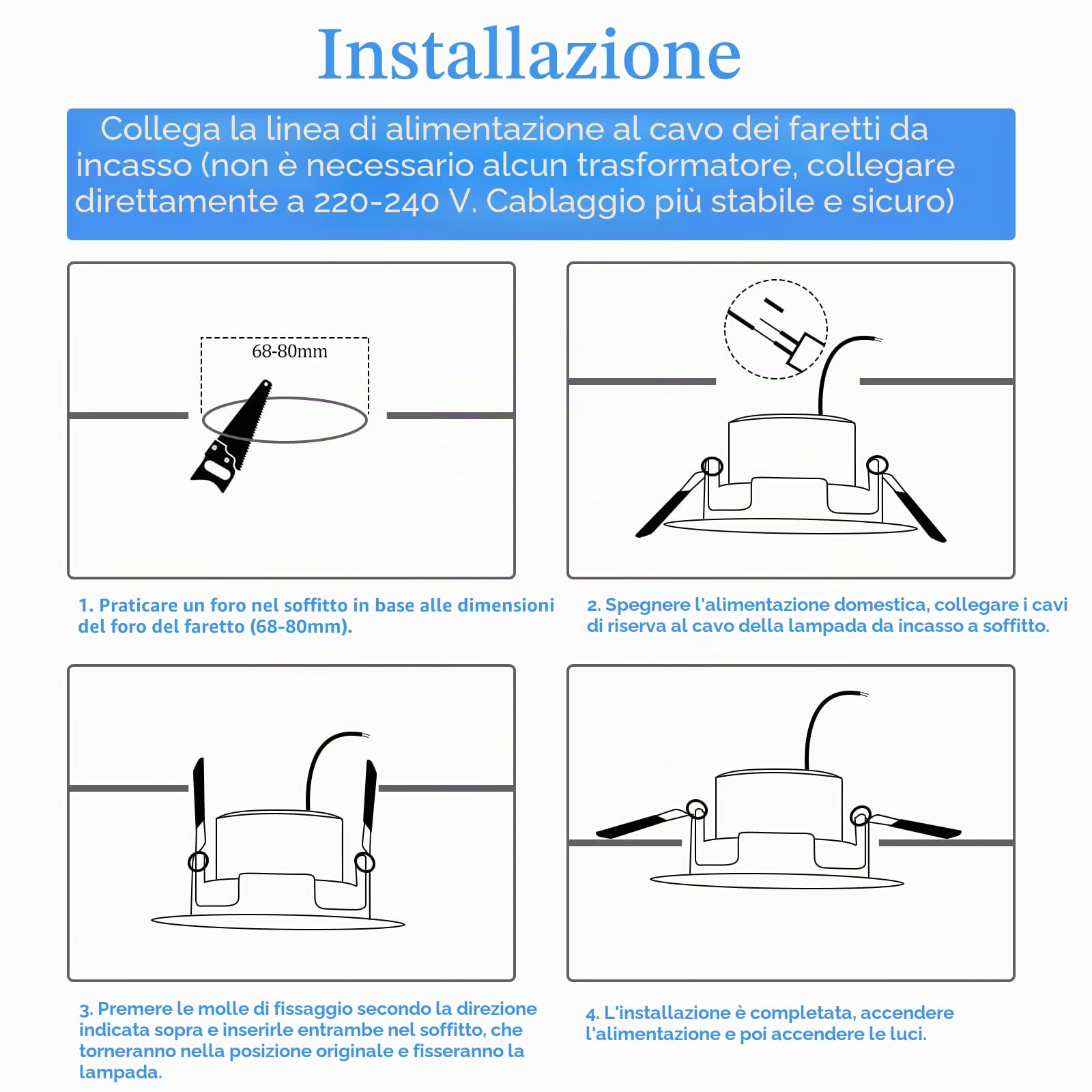 KYOTECH Faretti LED da Incasso per Cartongesso RGB Orientabile 5W Bianco Caldo 3000K 400LM Dimmerabile con Telecomando Plafoniere LED Soffitto Faretto Incasso Ultrasottili Nero Set da 6