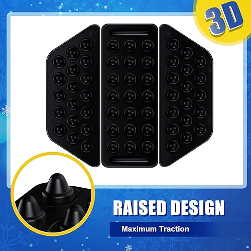 Miniatura 4 de BeapTcely Almohadillas negras de snowboard para pisadas, almohadilla de agarre para snowboard, alfombrilla antideslizante de goma autoadhesiva para