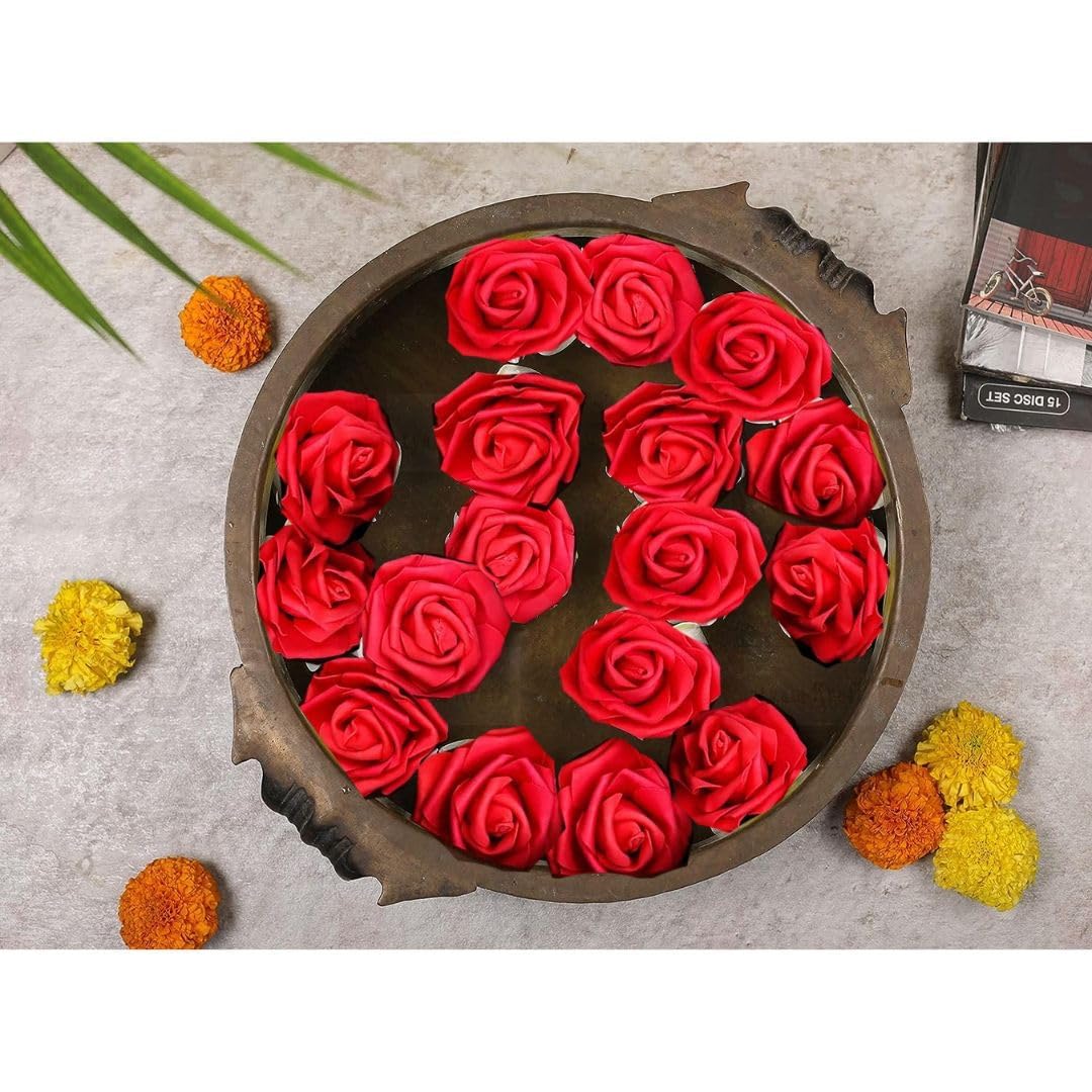 Big Rose Foam Flowers - 12 Pack for Decorations -23 Big Rose Foam Flowers - 12 Pack for Decorations -23