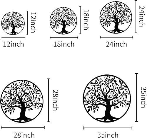 Miniatura 4 de Arte de pared de metal árbol de la vida, decoración de pared de metal, árbol de la vida, decoración de pared de árbol de la vida, arte de pared de