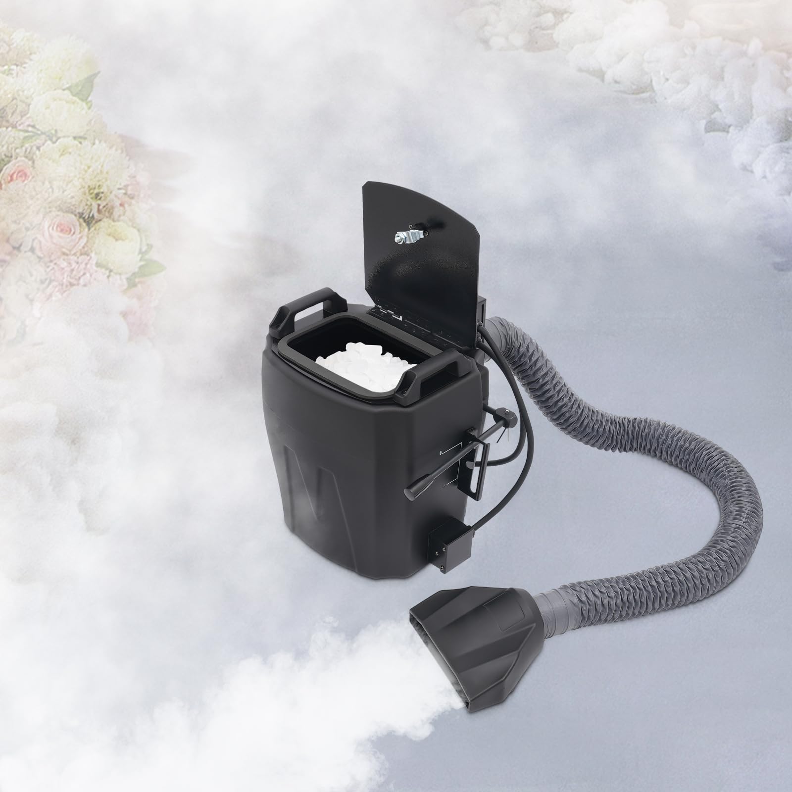 Máquina de hielo seco de 3500 W, nebulizador de escenario portátil, máquina de efecto de niebla helada seca con control electrónico de temperatura, equipo de escenario, máquina de niebla con un