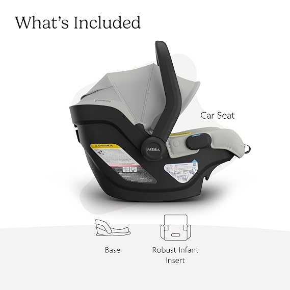 UPPAbaby Mesa V3 Infant Car Seat with Base, Insert & SmartSecure - Savannah
