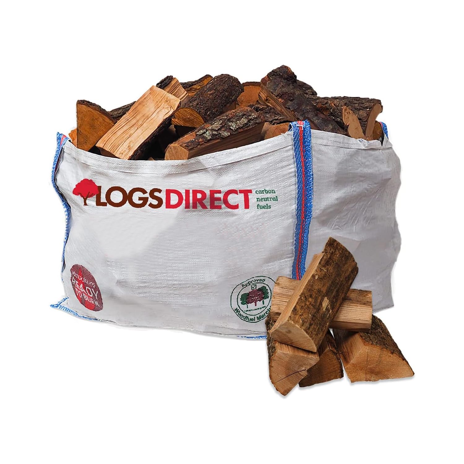 Warma Brown Half Dumpy Bag Premium Kiln Dried Hardwood Logs Firewood - Ready To Burn - Suitable For Chimenea Wood Fired Ovens Firepits Open Fires Outdoor Stove Appliance