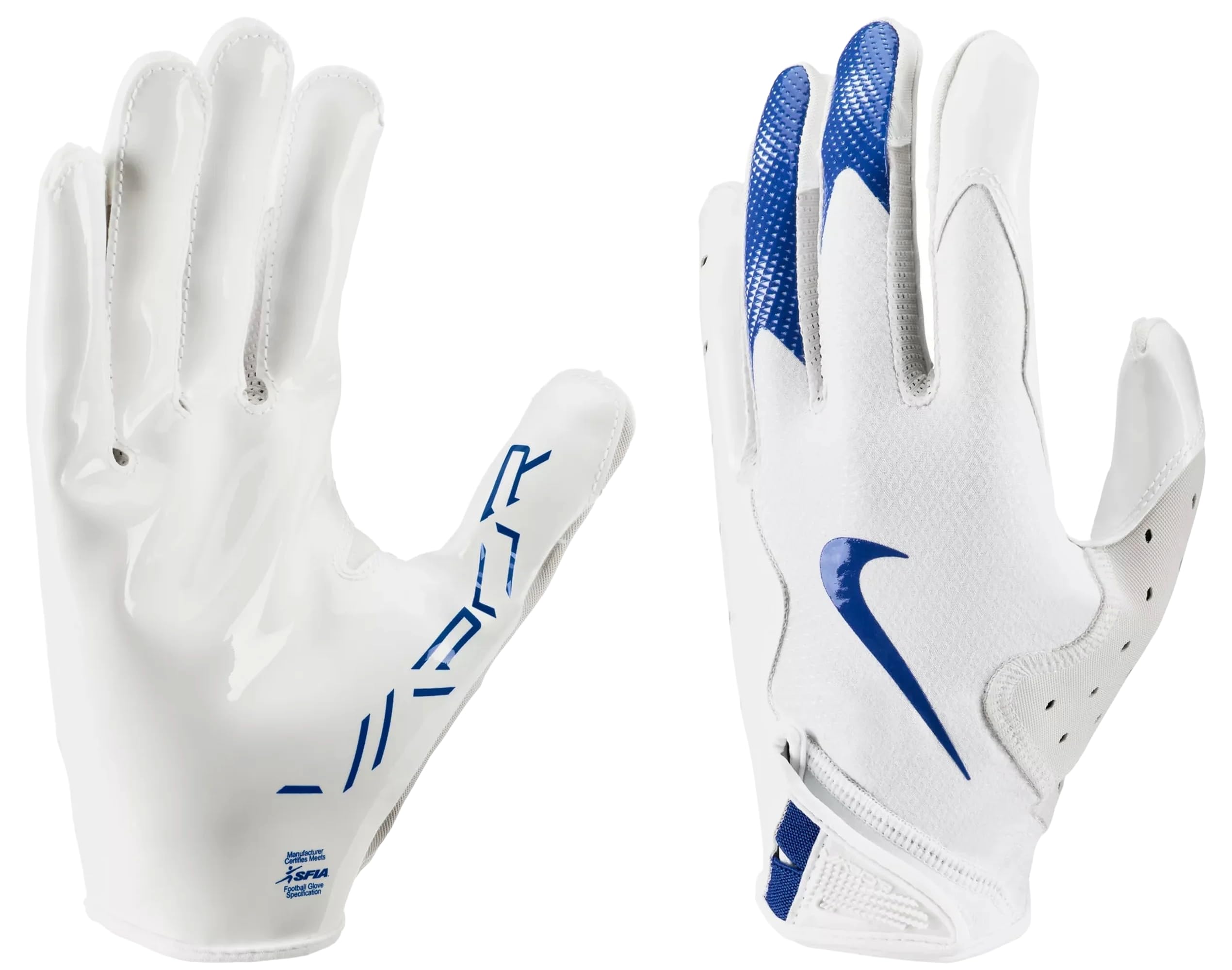 Vapor Jet 8.0 Football Gloves White White Royal XX-Large