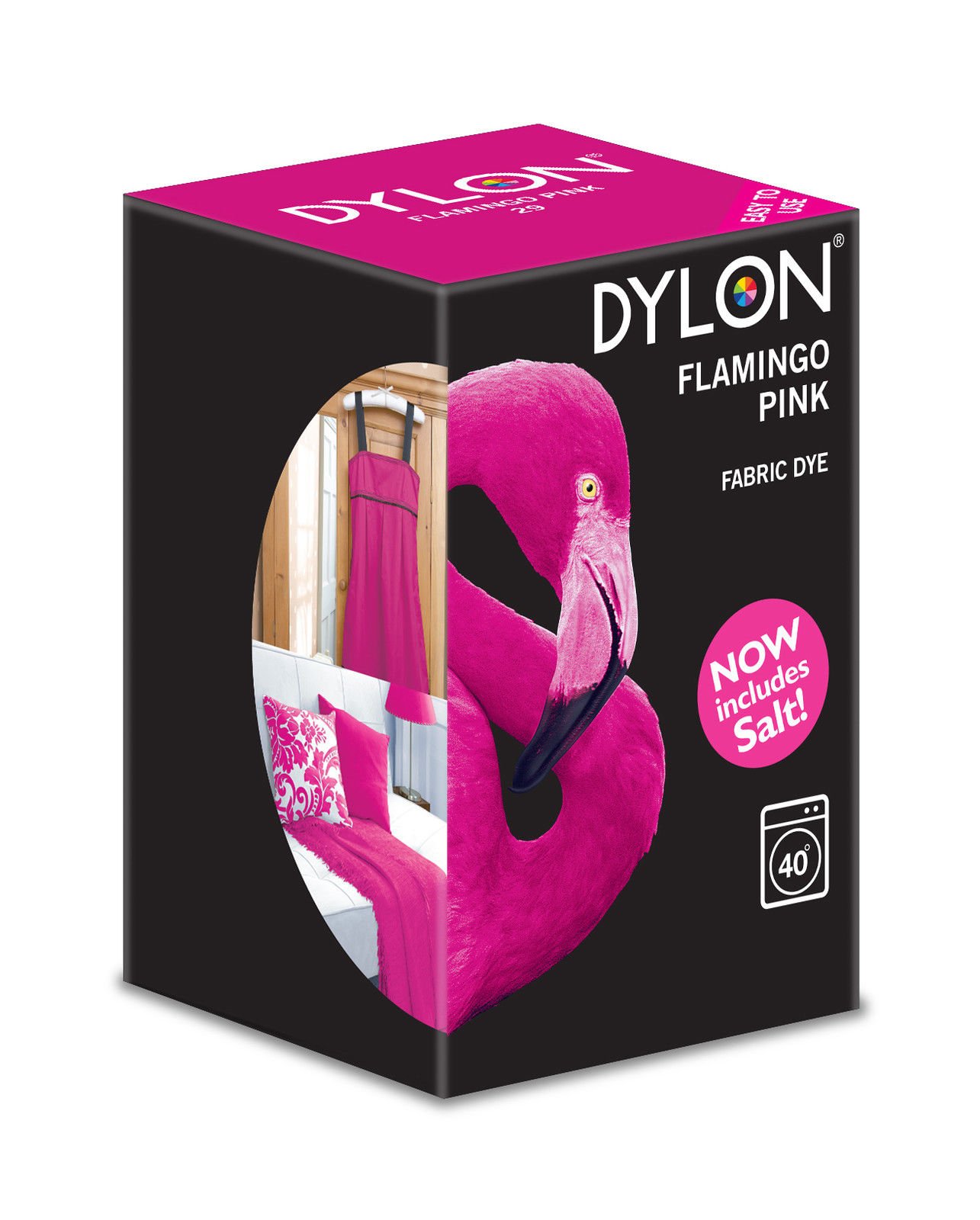 NEW Dylon Fabric Material Machine Dye 350g - FLAMINGO PINK