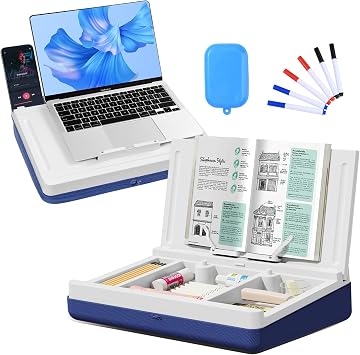 Lap Desk with Storage Cushion with iPad Slot Magnetic WhiteBoard