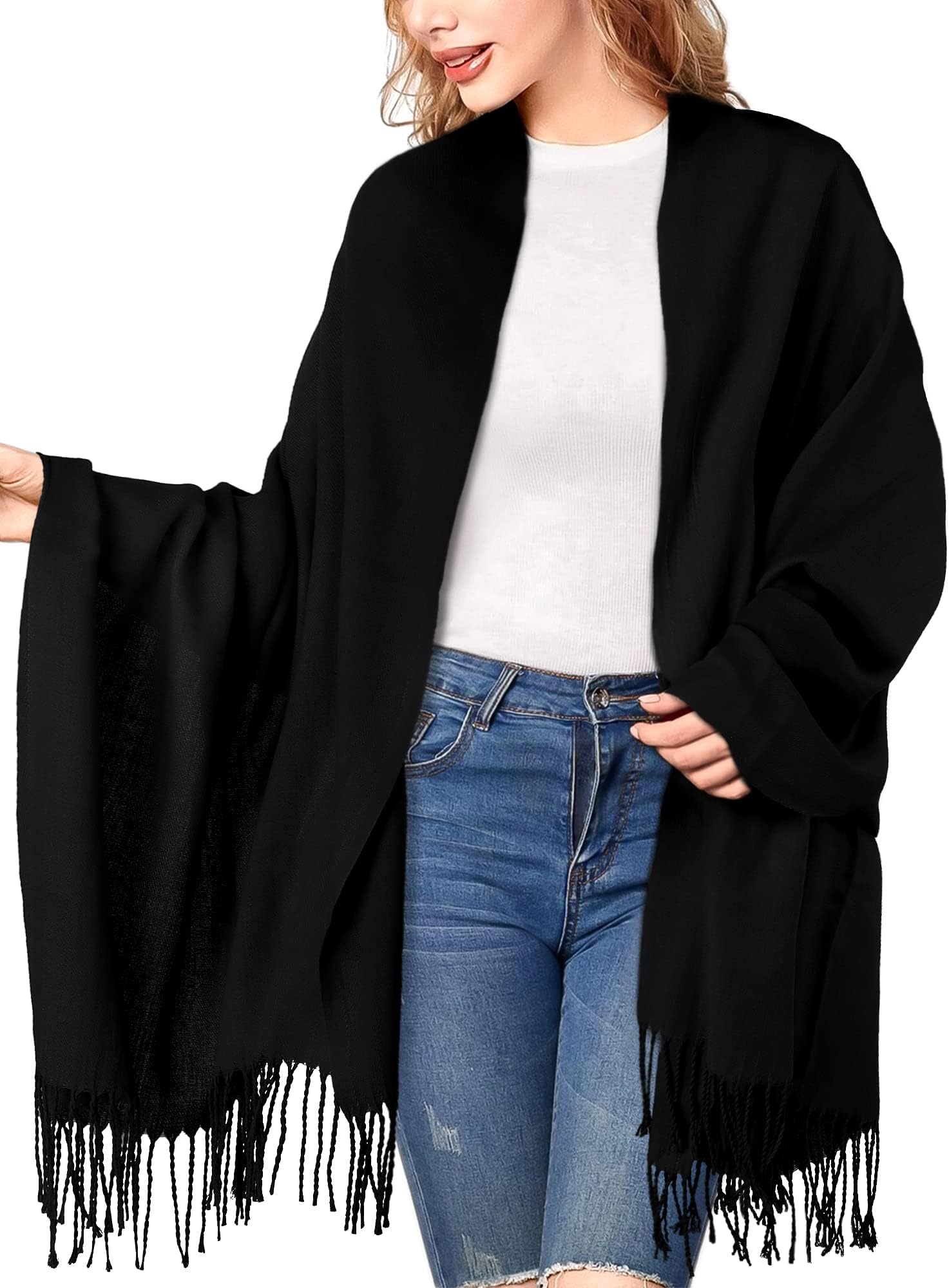 Women Tartan Scarf - Winter Long Scarves Plaid Warm Wraps Wool British Style For Ladies Spinning Tassel Shawl Long Stole
