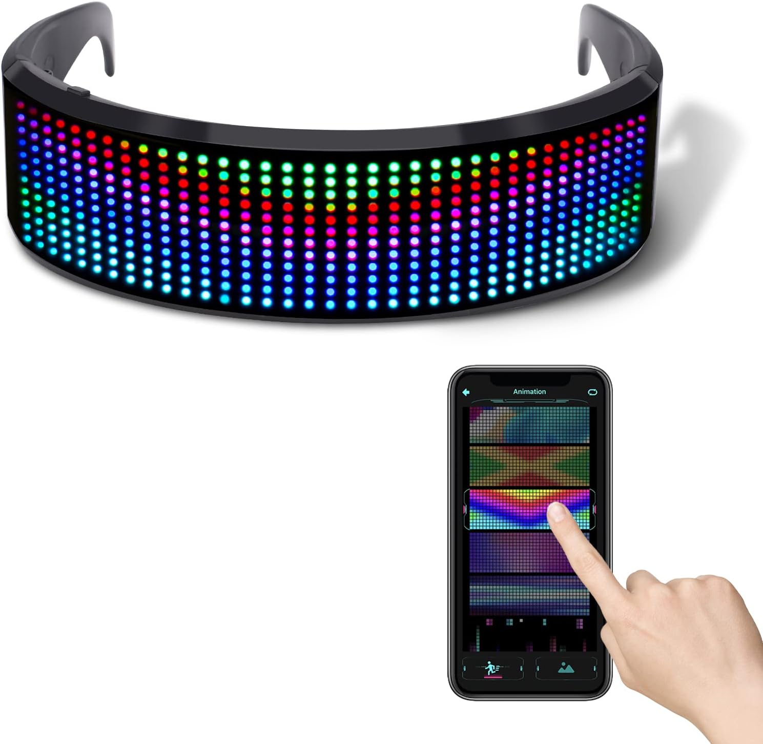 LED Light Up Glasses, Bluetooth...