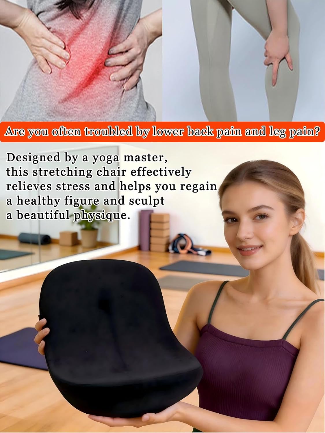 Multi-Functional Stretcher for Legs, Back, and hips; Suitable for Ballet, Dance, Yoga, and Flexibility Training. Relieves Leg and Back Muscle Soreness. Mini, Lightweight, and Portable