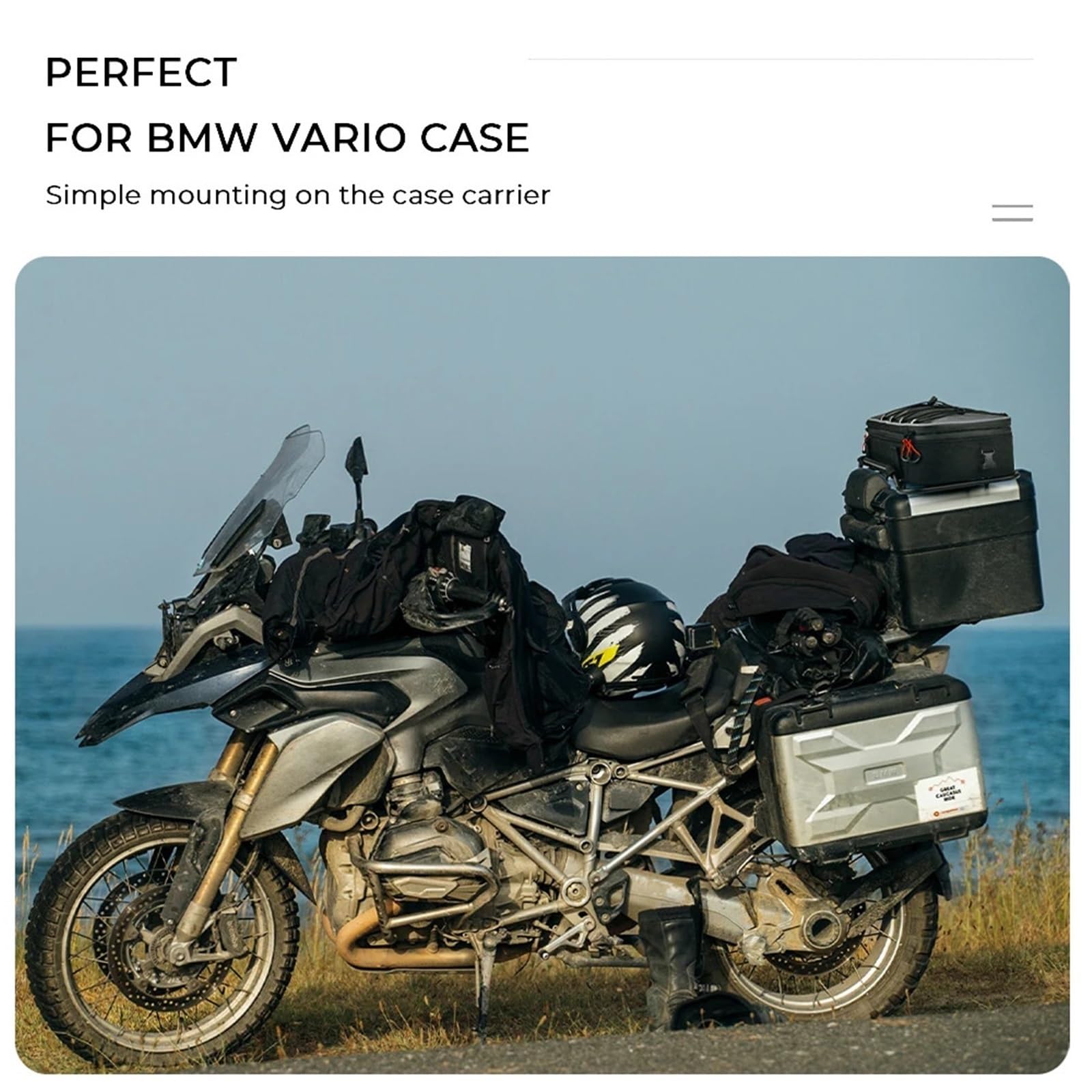 motocyklowy Wspornik Pasuje do BMW R1200 1250 GS R1200GS R1250GS LC ADV F750 Adventure Bagażniki Bagażniki(Black)