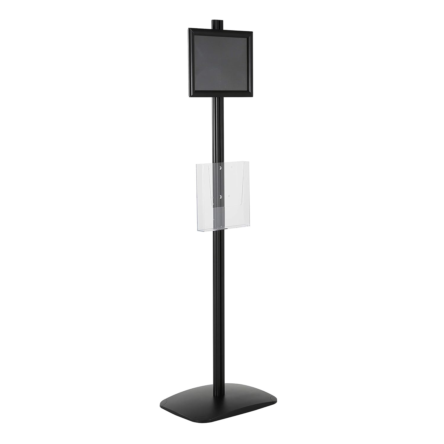 M&T Displays Free Standing Aluminum Display Stand Double Sided Document Brochure Sign Holder Front Loading Portrait Landscape Black Snap Frame 1x(8.5x11) and Clear Acrylic... - Image 4