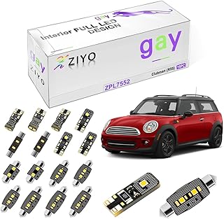 ZIYO LED Interior Light Kit Replacement for MINI COOPER 2001-2016, 6000K White Dome Light Bulbs Accessories Package Upgrade Error Free (Mini Clubman R55 (2011-2014))