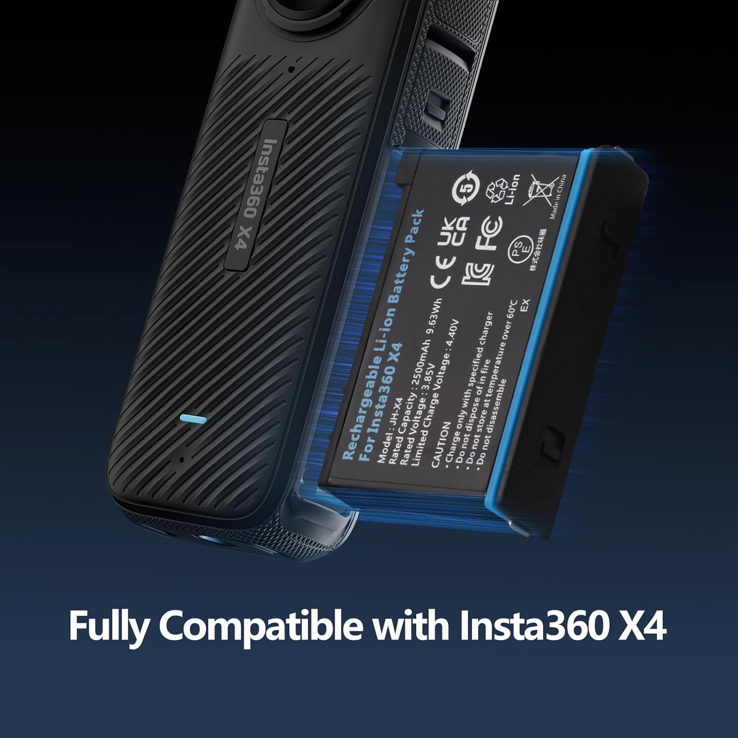 2-Pack 360 X4 Battery for Insta 360 X4 2500mAh 360 X4 Batteries & Triple USB-C Fast Charger Hub(2 Boxes for Misro SD Cards and Batteries)-Compatible with Insta360 X4 Camera