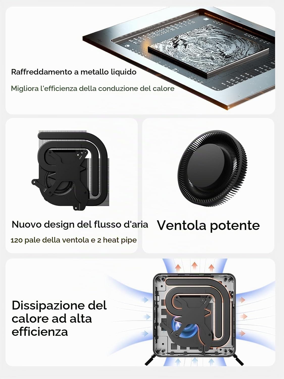 MINISFORUM Venus Series UM773 Lite Mini PC, AMD Ryzen 7 7735HS 8C/16T fino a 4,75 GHz e AMD Radeon 680M (frequenza grafica 2200 MHz), Barebone senza RAM/SSD/OS, HDMI×2/USB4, RJ45 2.5G LAN, USB3.2×2