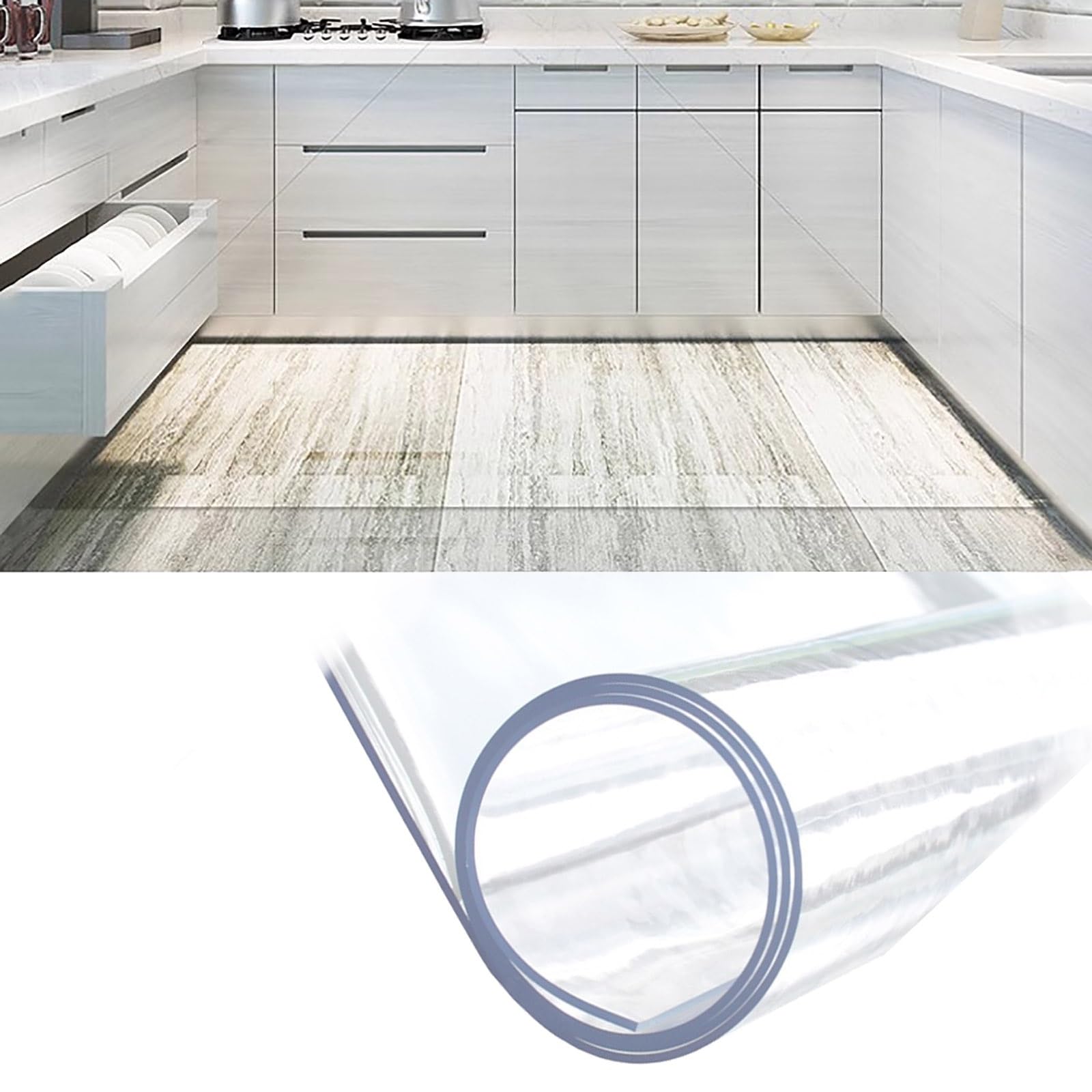 PVC Clear Office Chair Mat For Hard Floor Thickness 1.5mm Computer Chair Mat Anti Slip Office Chair Pad 80x100cm 90x120cm 100x130cm 120x200cm MmWaterproof Floor Protector Dog For Home Office Hall Door