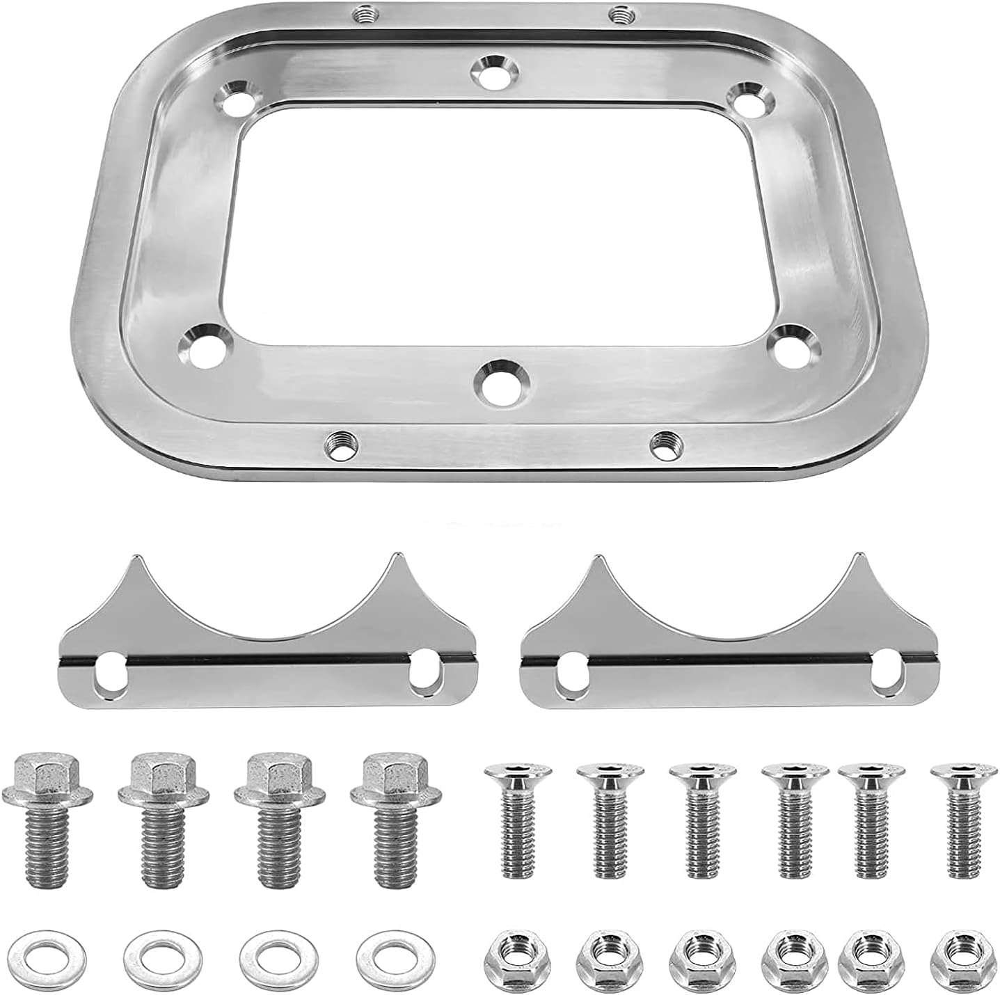 Billet Aluminum Battery Pallet, Trunk Battery Hold Down Bracket Compatible with Racing Trunk Optima Batteries Tray Blue Yellow Red Top 34 D4/78 D34 D34/78 34M D34M - Sliver