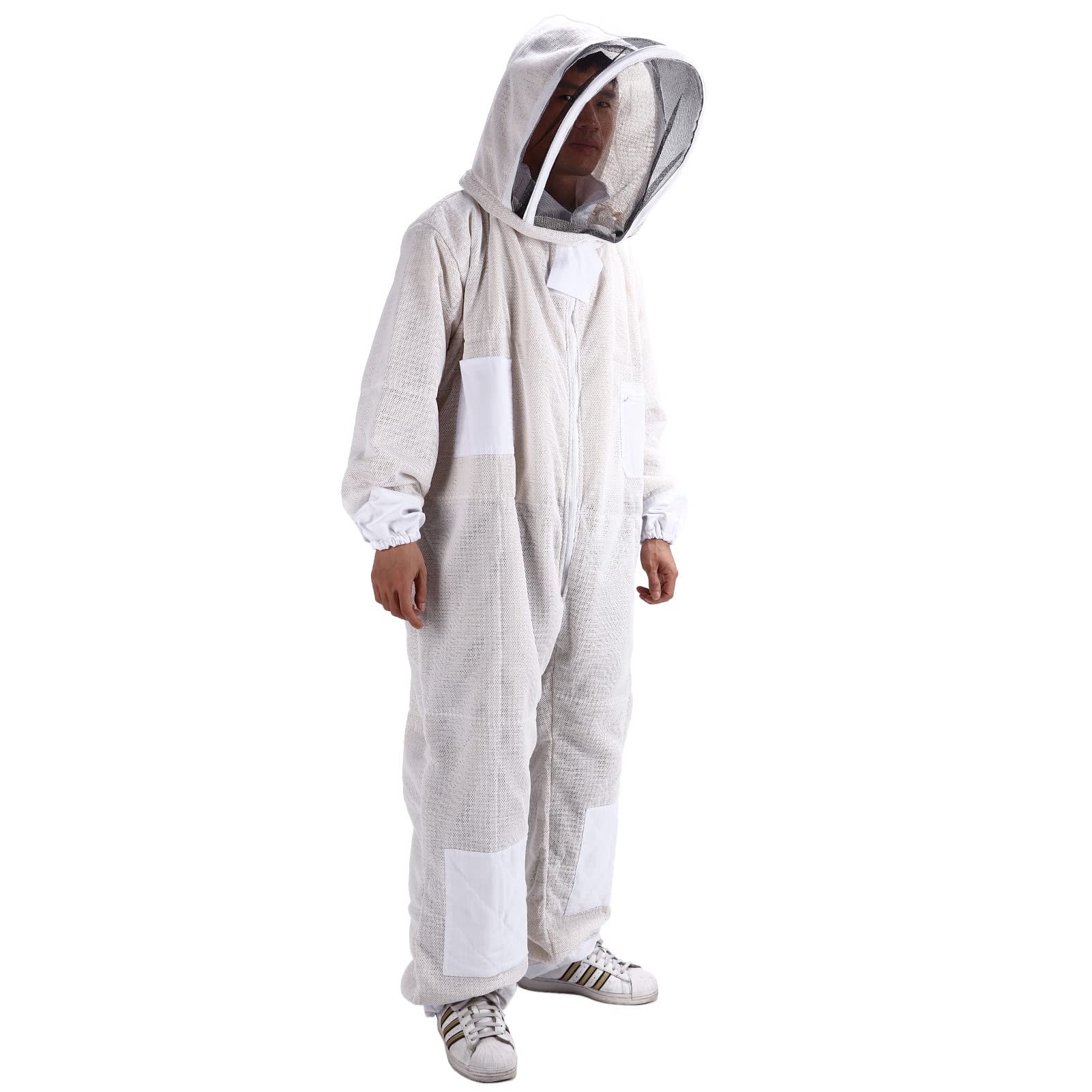 Tuta da ape siamese professionale ventilata con cerniera per apicoltore, e leggera, adatta per le stagioni autunnali e invernali (XXL)
