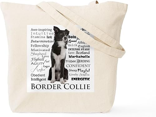 Vista 28 de CafePress Border Collie - Bolsa de lona natural, bolsa de compras reutilizable